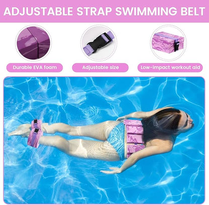 6 Pcs Aquatic Exercise Set Water Aerobics Set Large Mesh Beach Bag Pool Fitness Equipment Foam Water Dumbbell Ankle Swimming Weight Aquatic Swim Belt for Exercise Weight Loss