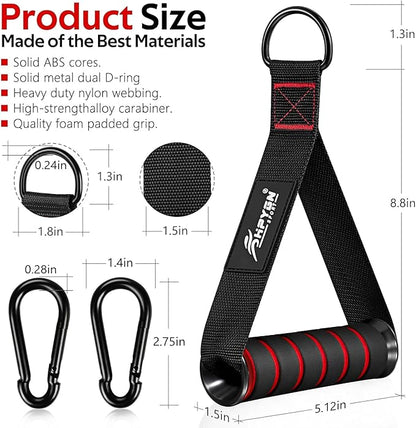 HPYGN Exercise Handle, Replacement Fitness Equipment for Pilates, Yoga, Strength Trainer, Pull Down Home Gym Red, Grey, Blue Working Out Handle