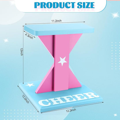 Chunful Cheerleading Balance Trainer 12.2 x 13.19 Inch Wood Wooden Cheer Stunt Training Stand Equipment Cheer Flyer Stand for Flexibility Core Strength and Coordination Training