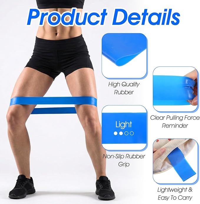 30 Pcs Resistance Bands Resistance Loop Exercise Bands Exercise Equipment Elastic Drap Ring for Women and Men Home Fitness, Gym, Yoga