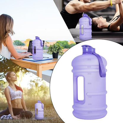 TOOFEEL 1 Gallon Water Bottle,Leakproof,Bpa Free,Dishwasher Safe,128 oz Large Water Jug wiht Handle,Travel & Camping & Sports & Gym Water Bottle For Men and Women - Matte Violet