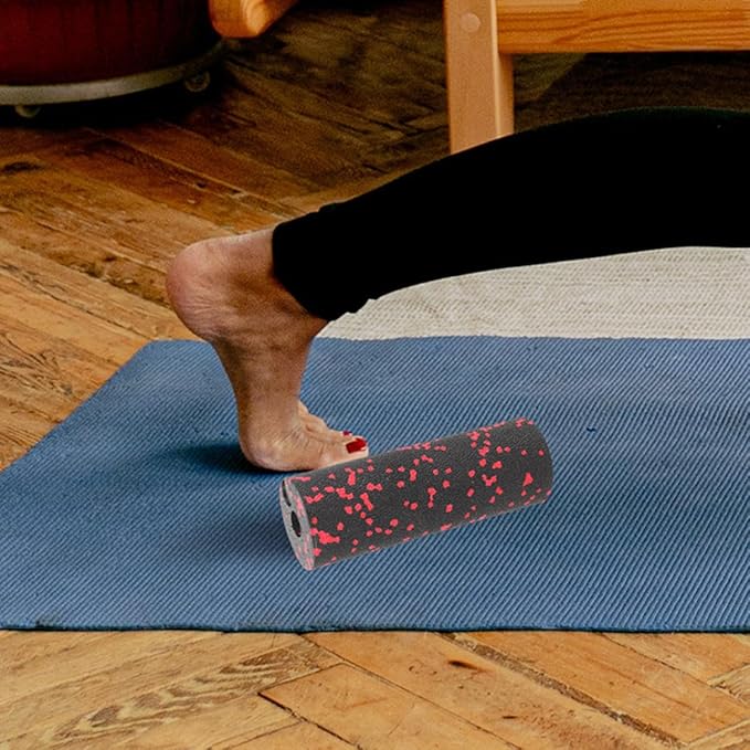 Veemoon 2pcs Mini Exercise Foam Rollers for Muscle Massage, Lightweight Hollow Fitness Rollers for Travel, Includes Green and Red Body Massage Sticks for Muscle Relaxation