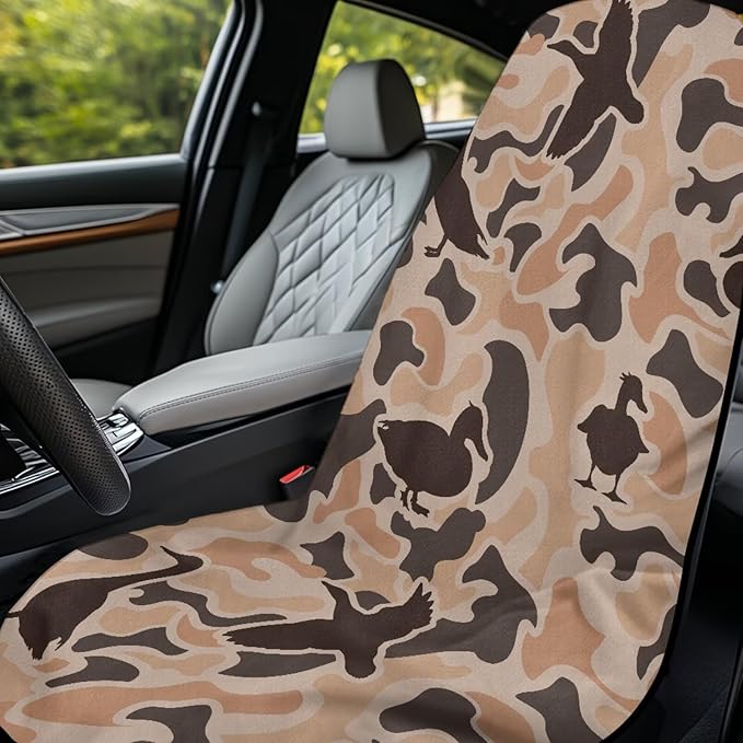Bulopur Duck Hunting Camo Car Seat Towel Cover Absorbent Soft Beach Towel Car Seat Covers Front Seats Running Post Workout Sweatproof Yoga Towels Blanket