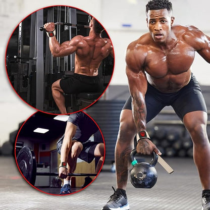 Weight Lifting Straps Wrist Support Padded Neoprene Gym Cross Training Hand Bar Weightlifting Straps Fitness Bodybuilding Power Exercise Grips Deadlift Men Women
