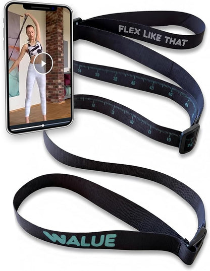 WALUE™ Posture Correction & Shoulder Exerciser – Non-Elastic Stretch Strap for Exercise, Yoga, Flexibility & Physical Therapy
