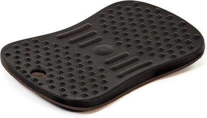 Seville Classics airLIFT Premium Anti Fatigue Wooden Balance Wobble Board Mat w/Massage Points, for Office Standing Desk, Home, Exercise, Therapy, Sports Training, Black, 20"W x 14"D