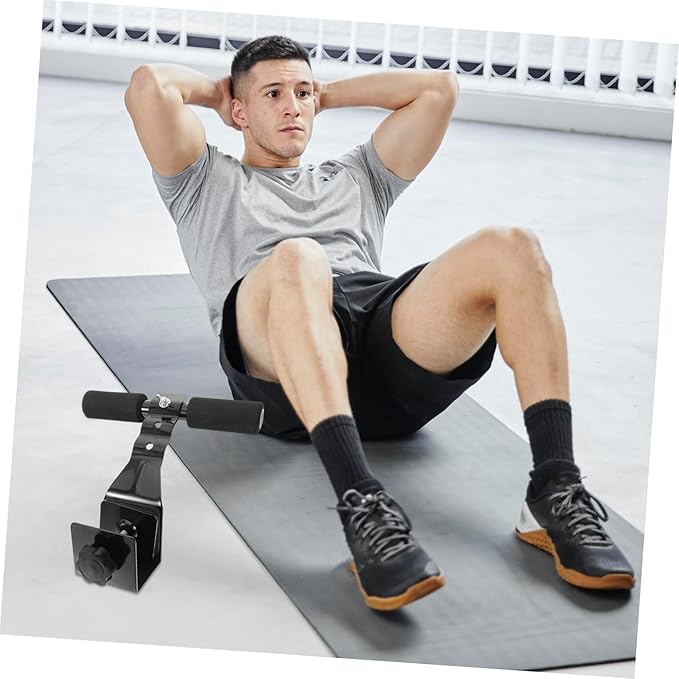 Generic Sit Up Bar Foot Holder Portable Sit-up Assistant Device for Home Fitness Adjustable Abdominal Curl Trainer Ergonomic Design for Easy Use for Indoor Workouts