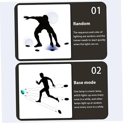 Sports Accessories, Reactions Lights Training, 4Pcs/Set Reactions Training Lights, 4 Modes Speed with USB Charging for Fitness, Basketball, Football