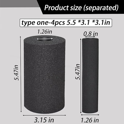 Foot Foam Pads Roller (5.5 * 3.1 * 3.1in), Olympic Weight Bench Foam for Inversion Table,Sit Ups,Leg Curl Press Attachment Extension (Black)