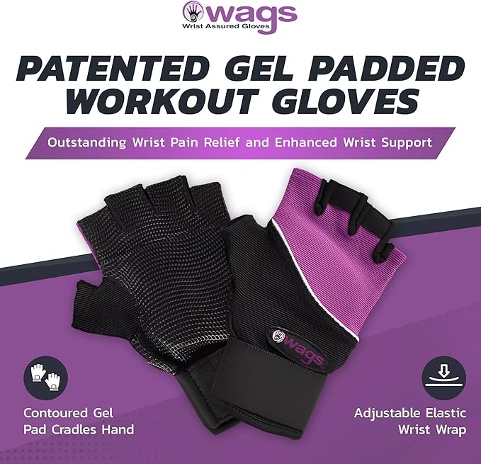 Wrist Support Gloves with Patented Ergonomic Gel Pad and Wrist Wrap for Women and Men's Workouts