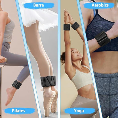 T98 Wrist & Ankle Weights for Women Men, Wearable Wrist Weights Set of 2(1Lbs Each), Adjustable Arm Leg Bracelet Weights for Strength Training, Aerobics, Barre, Suit for Home Outdoor Workout