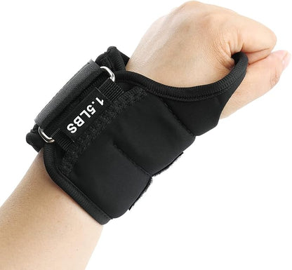 Wrist Weights with Thumb Loops Lock for Women Men 1 Pair 2 3 4 5 6 LBS Arm Weight Ankle Weights Weighted Gloves for Running Walking Jogging Physical Therapy Gym Workout Cardio Exercises