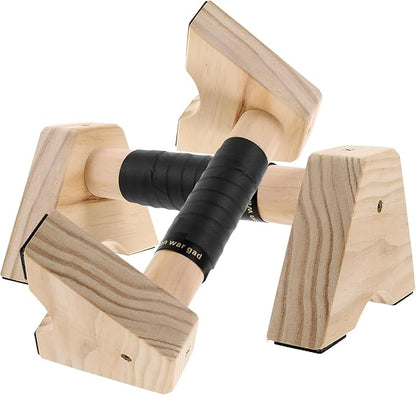 Wood Push up Bars 30cm Pair Non-slip Wooden Parallettes for Calisthenics Strength Training Home Gym Exercise Handles for Men and Women