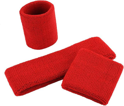 ONUPGO Sweatband Set Sports Headband Wristband Set Sweatbands Terry Cloth Wristband Wrist Sweatband Headbands Moisture Wicking Sweat Absorbing Head Band
