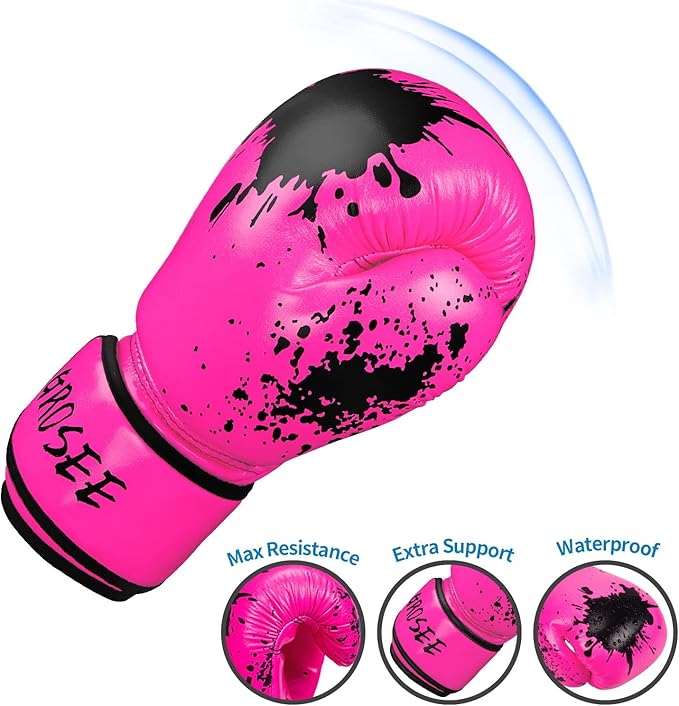 Kids Boxing Glove 6oz 8oz, Youth, Boys and Girls Training Sparring Gloves for Punching Bag, Kickboxing, Muay Thai, MMA, Gift for Age 6-15 Years