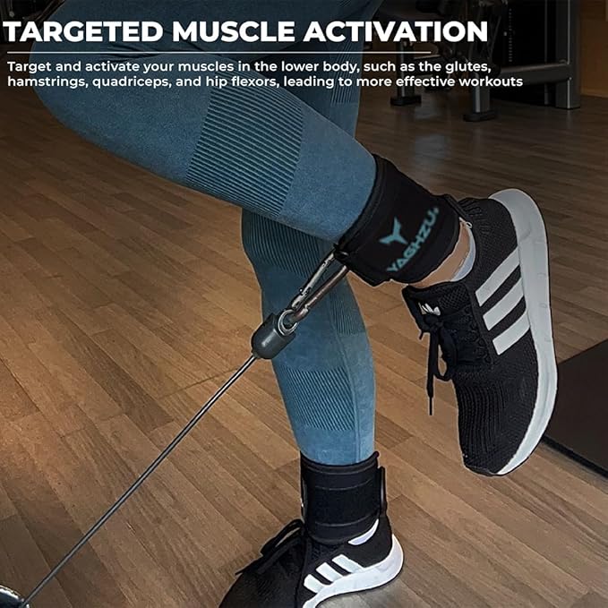 Ankle Straps for Cable Machines Women, Glute Kickback Cable Machine Attachments, Gym Ankle Cuffs, Wrist Cuffs for Workout, Leg Training Accessory, Fitness Gear for Home or Gym