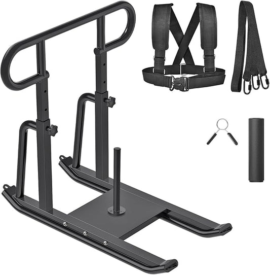 Kipika Weight Sled, Workout Sled, Fitness Strength Training Sled, Speed Training Sled for Athletic Exercise, Speed Improvement, Easily Through Obstacles, Suitable for 1" & 2" Weight Plate