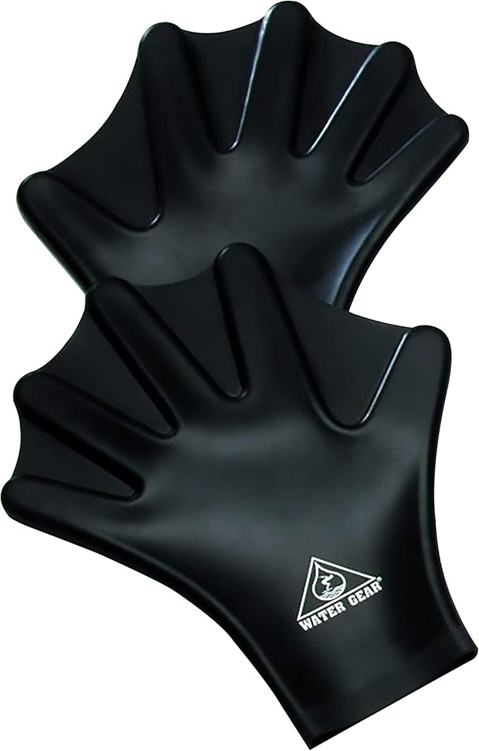 Water Gear Silicone Force Gloves - Aqua Fitness Gloves - Great for Workouts and Diving - Designed with Enhanced Grip