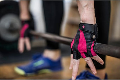 Harbinger Women's Pro Gloves with Vented Cushioned Leather Palm for Weightlifting, Training, Fitness, and Gym Workouts