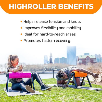 activelife - HighRoller, Ergonomic and Elevated Foam Roller, Muscle Roller For Physical Therapy and Exercise, Deep Tissue Muscle Massage, Leg Massager and Foam Roller for Back