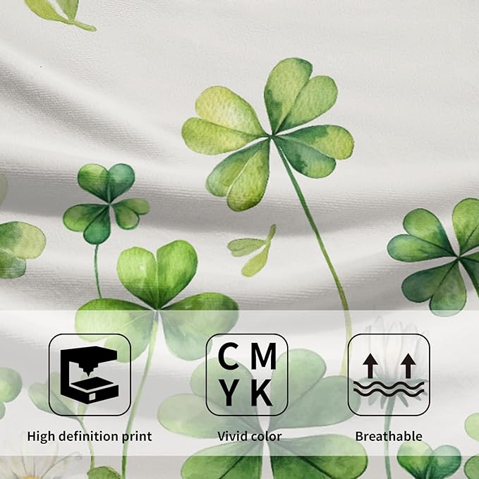Saint Patrick Day Hand Towels for Bathroom Lucky Clover Shamrocks Daisy Fingertip Towels 14 x 28 in Set of 2 Spring Holiday Super Soft Kitchen Towels for Guest Home Hotel Gym