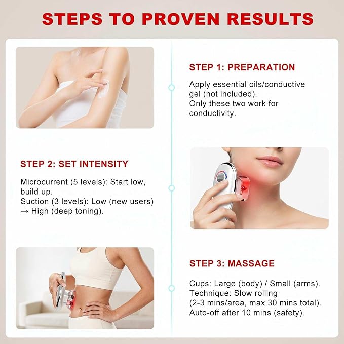 4-in-1 Electric Cellulite Massager & Body Sculpting Machine -5 Modes Adjustable, Cordless Slim-Sculpt Device for Belly, Thighs, Arms&Face- Postpartum Recovery&Cellulite Reducer&Lymphatic Drainage