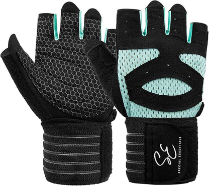 Special Essentials Weight Lifting Gloves for Men & Women – Fingerless Workout Gloves with Non-Slip Grip & Palm Padding for Gym, Training, Cycling & Fitness