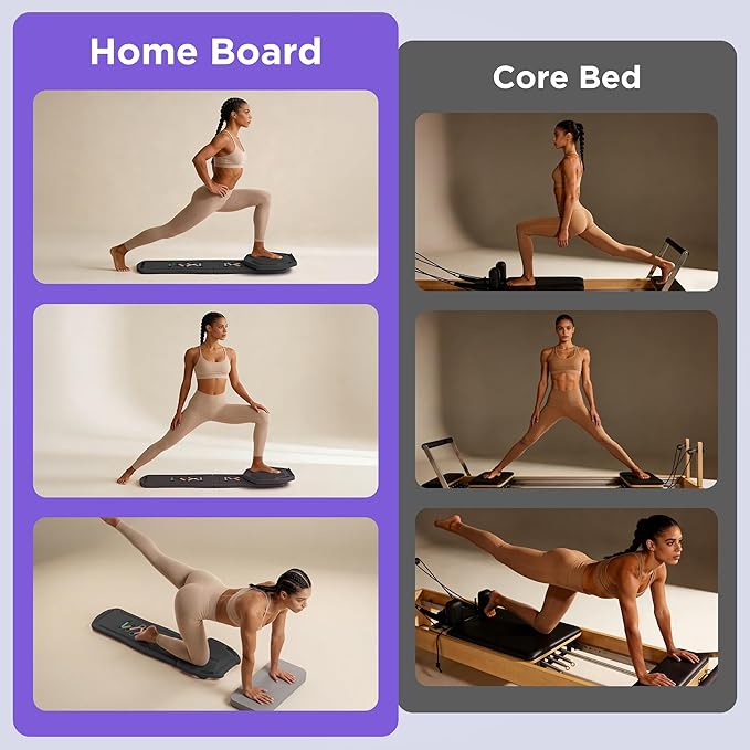 Pilates Reformer 7-in-1 Foldable Home Gym – Multi-Function Pilates Board for Full Body Workout, Core Strength, and Portable Pilates Training