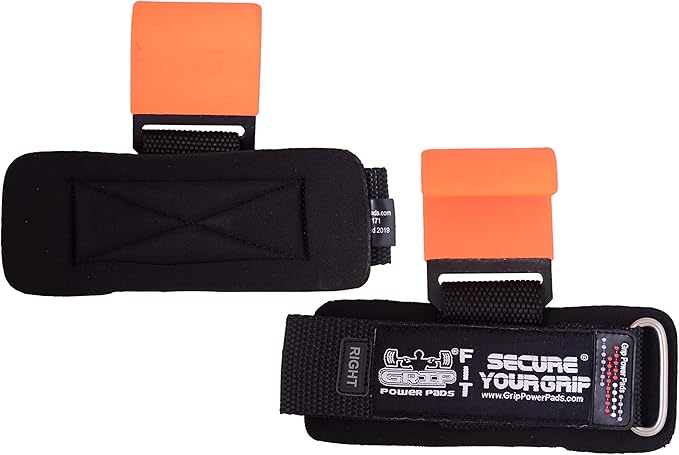 Weight Lifting Rod Hooks Heavy Duty Wrist Wraps Power Weight Lifting Training Gym Grips Straps Set of 2