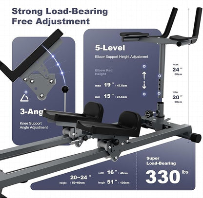 Crawling Machine Workout - Spine Twist and Stretch Trainer, Metal Detachable Crawling Exercise Machine, Exercise Equipment for Home & Gym, Abdominal,Waist and Core Training, Bearing 330lb