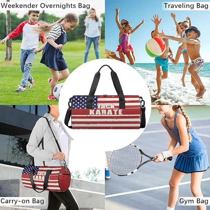 Personalized-Martial-Arts-Gear-Bag for Karate Teakwondo, Custom Jiujitsu Bag for Boys, Karate Teakwondo Bag for Gear Waterproof Lightweight Large USA