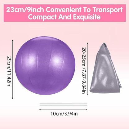 Grevosea Pilates Ball 9 Inch, 2 Pack Small Exercise Balls Workout Ball for Yoga Core Training Physical Therapy Stability Barre Stretchin
