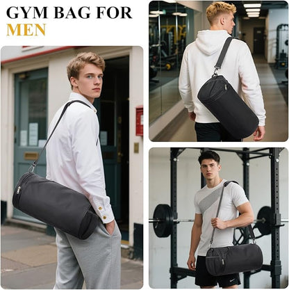 Small Sports Gym Bag Workout Lightweight Mini Duffel Bags for Men Women,Daily Bag,Medium(Black)