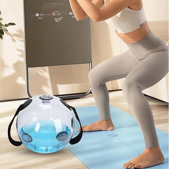 Weight Ball - Water Bag Training Baseball, Core and Balance Device | Adjustable Water Training Bag with Handle, Aerobic Exercise Fitness Equipment, Weight Equipment for Strength Balance and Core Train