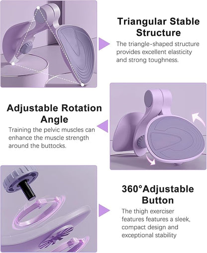 Kegel Exerciser, Pelvic Floor Muscle Exercise Devices for Women, Inner Thigh Exerciser Leg Workout Equipment Thigh Trainer for Male Hip Trimmer Inner Thigh Toner Workout