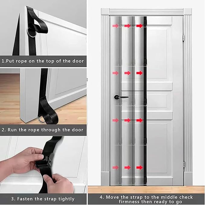 Door Anchor for Resistance Bands Exercise: Secure Multi Point Anchor Gym for Home Fitness, Portable Workout Resistance Band Door Anchors
