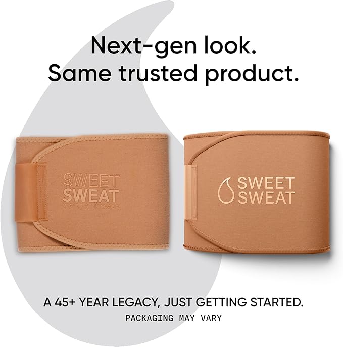 Sweet Sweat Waist Trimmer Toned Series - Premium Sweat Enhancing Fitness Belt for Women & Men - 5 Adjustable Sizes