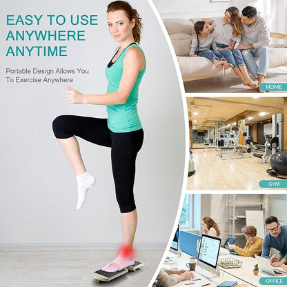 Ankle Foot Strengthener, Sprain Exerciser, Single Leg Balance Board for Stability Training, Posture Corrector, Home Gym Fitness Equipment (Log Color)