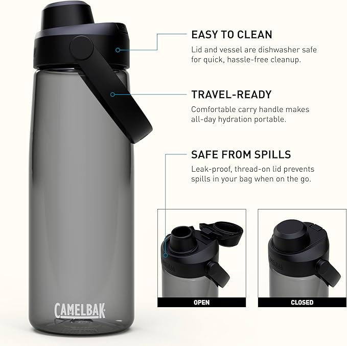 CamelBak Thrive Chug Tritan Renew Water Bottle Charcoal, 25oz
