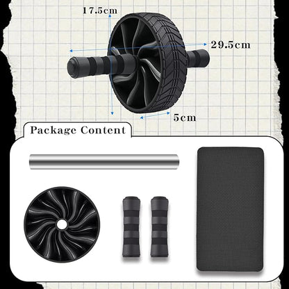 Ab roller wheel abdominal exercise core workout weight loss no noise easy to assembling light weight perfect home gym equipment for men & women