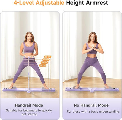 Foldable Ski Machine Exercise Equipment, Leg Exercise Machine, Multifunctional Pilates Board, Pilates Reformer Machine