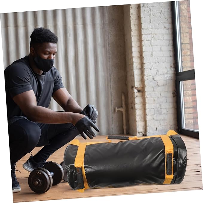 PVC Weight Lifting Bag for Training Weighted Fitness Sandbag for Men Women Wear Resistant Gym Gear for Strength Workouts and Conditioning