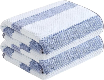 2-Pack Microfiber Bath Towels (27x54 Inches) - Ultra Soft & Quick Dry, 3X Absorbency, Lightweight for Gym, Yoga, Travel & Spa - Perfect for Home, Fitness & Post-Workout