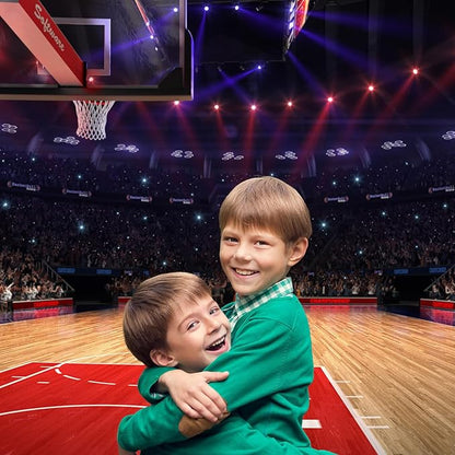 Basketball Backdrop Basketball Court Stadium Stage Photography Background Stadium Lights Fans Sport Arena Background Sports Party Background Basketball Decorations Birthday Banner Props 20x10ft