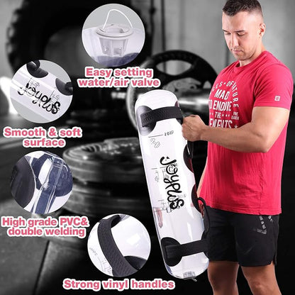JOYPLUS Aqua Bag Workout, Adjustable Training Bag and Power Bag with Water, Core and Balance Trainer, Portable Stability Fitness &Full Body Exercise Equipment for Weight