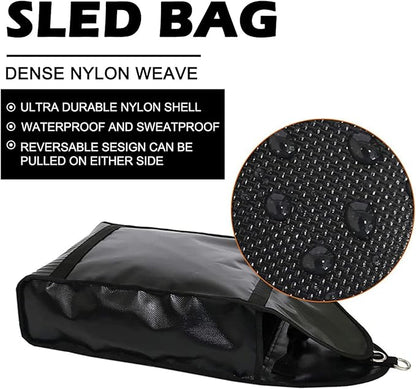 NAIZEA Adjustable Weight Sled Trainer with 4 Weight Sandbags - Upgrade Sandbag Sled Trainer Resistance Sleds Trainers for Sprinter Speed Training Outdoor Indoor