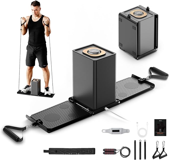 SR3 Pro Gym Equipment for Home, All in One Workout Machine, Fitness Portable&Foldable Small Space Compact Strength Training Cable Machine for Full Body Workouts