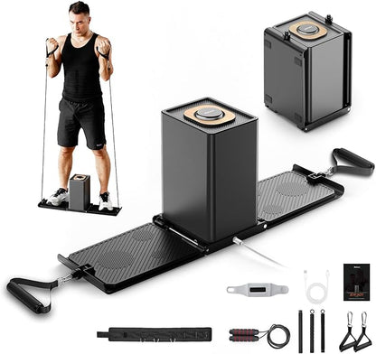 SR3 Pro Gym Equipment for Home, All in One Workout Machine, Fitness Portable&Foldable Small Space Compact Strength Training Cable Machine for Full Body Workouts