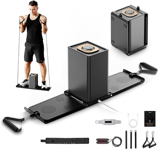 SR3 Pro Gym Equipment for Home, All in One Workout Machine, Fitness Portable&Foldable Small Space Compact Strength Training Cable Machine for Full Body Workouts