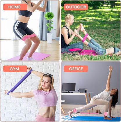 11 Pcs Ankle Resistance Bands with Cuffs, Glutes Workout Ankle Weights for Women Working Out, Exercise Bands Set with Ankle Straps for Leg Butt Exercise Equipment - Perfect for Home Workouts